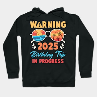 2025 Birthday Trip In Progress Cruise Birthday Trip Gift For Men Women Hoodie